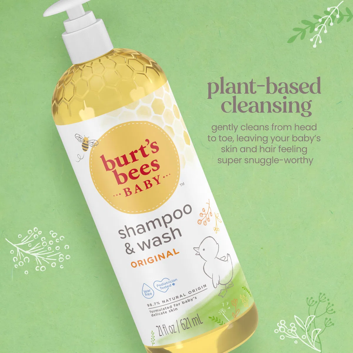 Burt's Bees Baby Shampoo & Wash, Original Tear Free Baby Soap - 21 Ounce Bottle