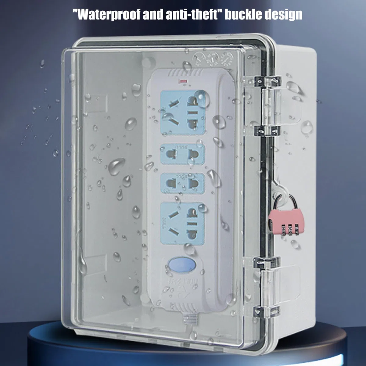 Starke, wasserabweisende elektrische Gehäuse, abschließbare Designs, Steckdosenschutz mit Schlössern, Upgrades für Außenanwendung, wetterfeste Steckdosenabdeckung