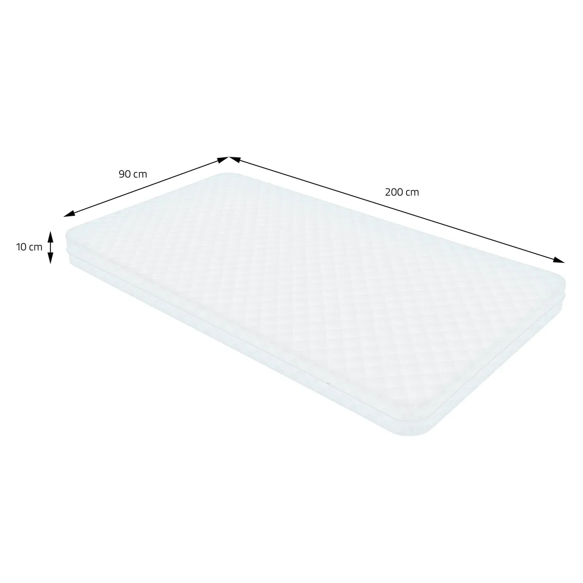ML-Design Kindermatratze 90 x 200 x 10 cm, Schadstoffgeprüft, Öko-Tex 100 Zertifiziert, Babymatratze Juniormatratze mit Reißverschluss und waschbarem Bezug, Kaltschaummatratze für Kinderbett Babybett