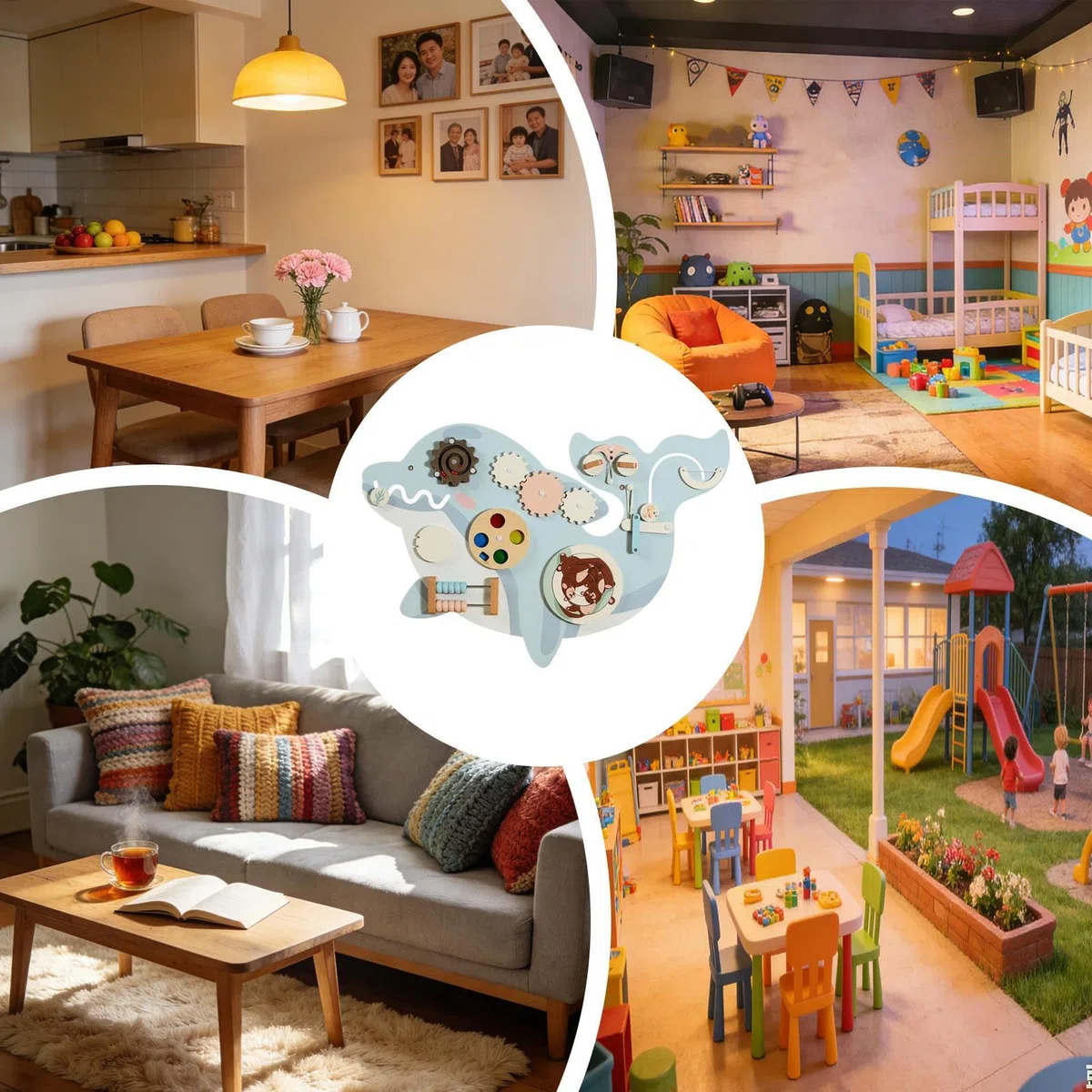 Aktivitätswand Spielzeug Zur Entwicklung Der Feinmotorik | Aktivitätscenter Zur Wandmontage für Kinder Mädchen und für Zuhause Vorschule Kindergarten Kinderkrippe und Klassenzimmer