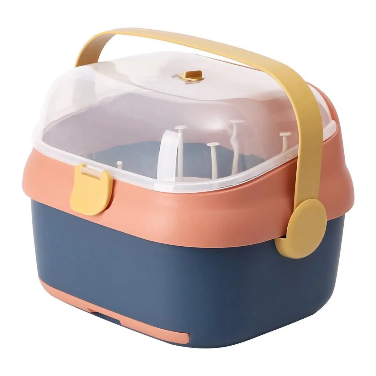 Babyflaschenhalter,Trockenständer Babyflaschen et Aufbewahrungsbox für Kleinkinder, mit Deckelabdeckung,Abtropfgestell für Babyflaschen,Tragbarer Babyflaschen Box Organizer