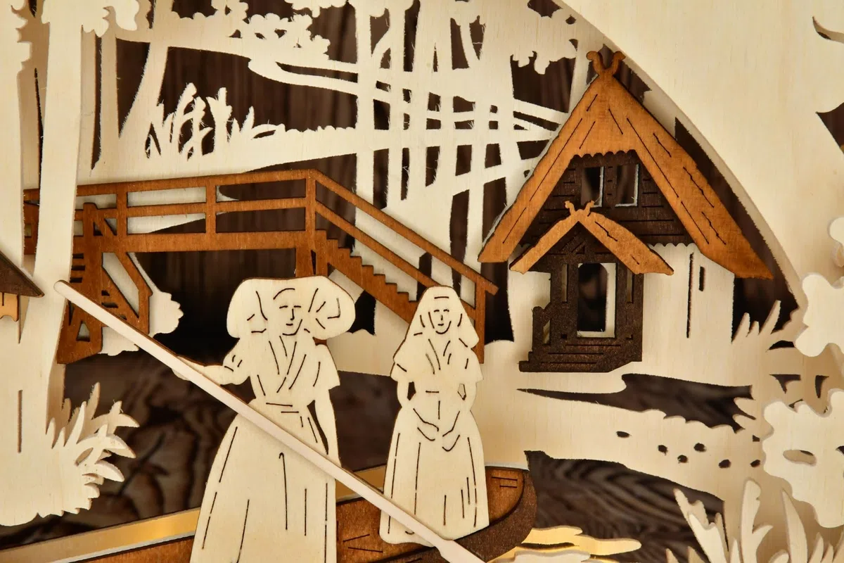 3D-Schwibbogen kl., Kleinod im Spreewald