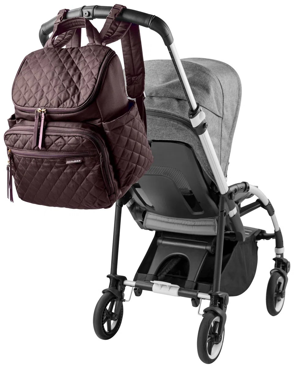 Skip Hop FORMA Multifunktions-Wickelrucksack für Babys mit Wickelunterlage und Kinderwagenhalterung, Schokoladenbraun, schokoladenbraun