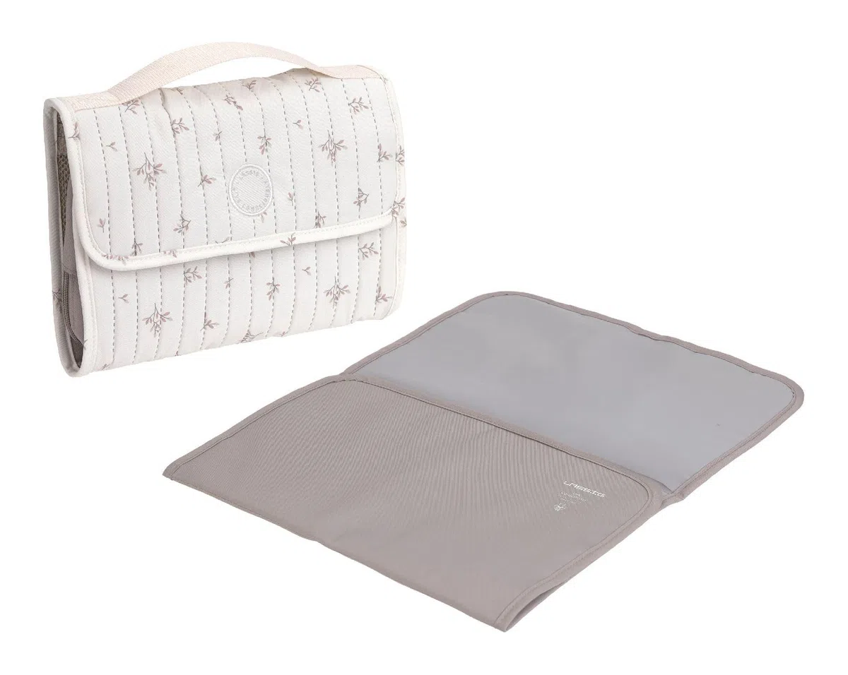 LÄSSIG Wickeltasche Changing Pouch Miracle of Nature Leaves weiß
