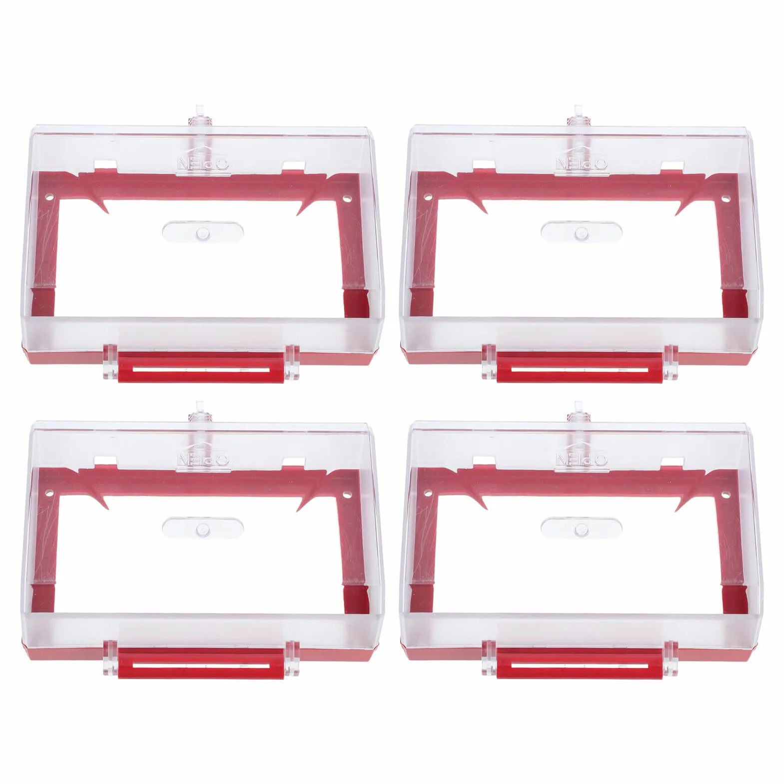 NUOBESTY 4 Stück Steckdosenabdeckungen Transparent aus Schlagfestem Material mit Kindersicherung für Wandsteckdosen im Innen und Außenbereich