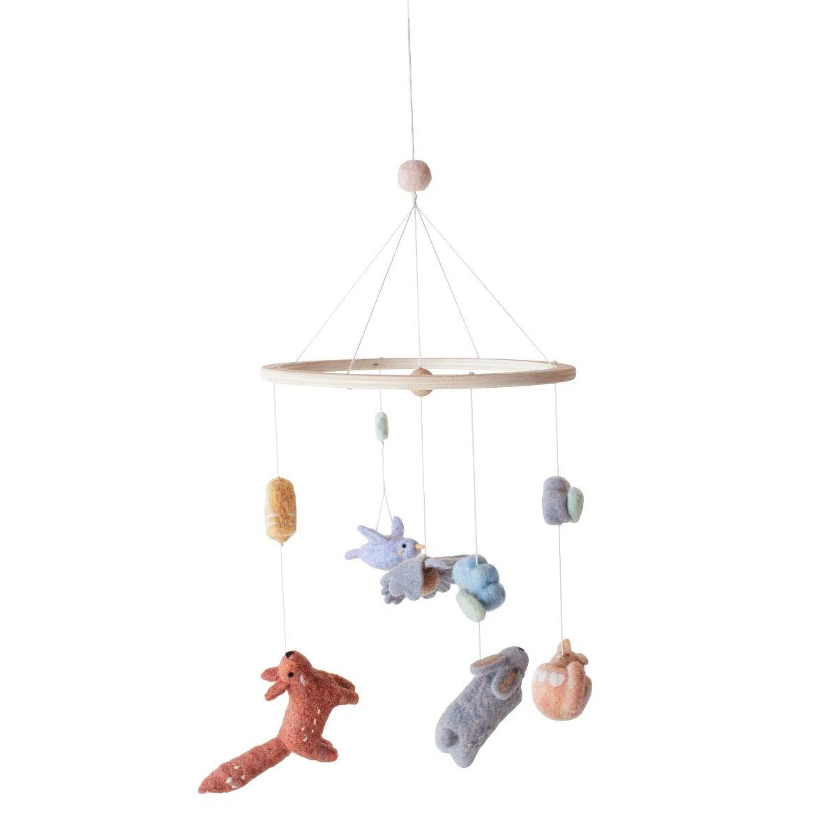 Sebra - Mobile - Waldtiere - Filz, Wolle, Holz - (DxH) 22 x 57 cm