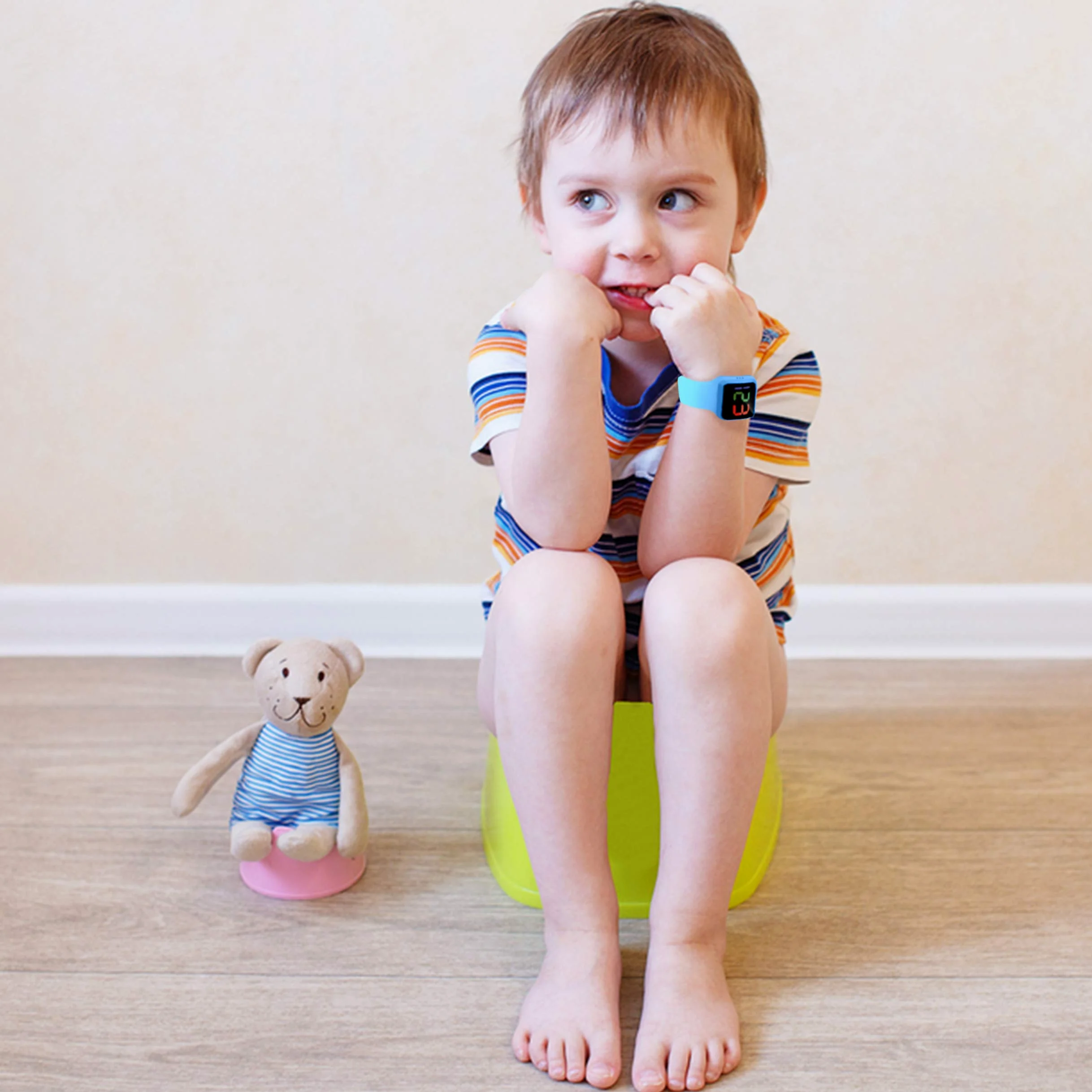 ABC123 Töpfchentrainingsuhr 2 – Baby-Erinnerung, wasserabweisend, Timer für Toilettentraining, Kinder und Kleinkinder (blau)