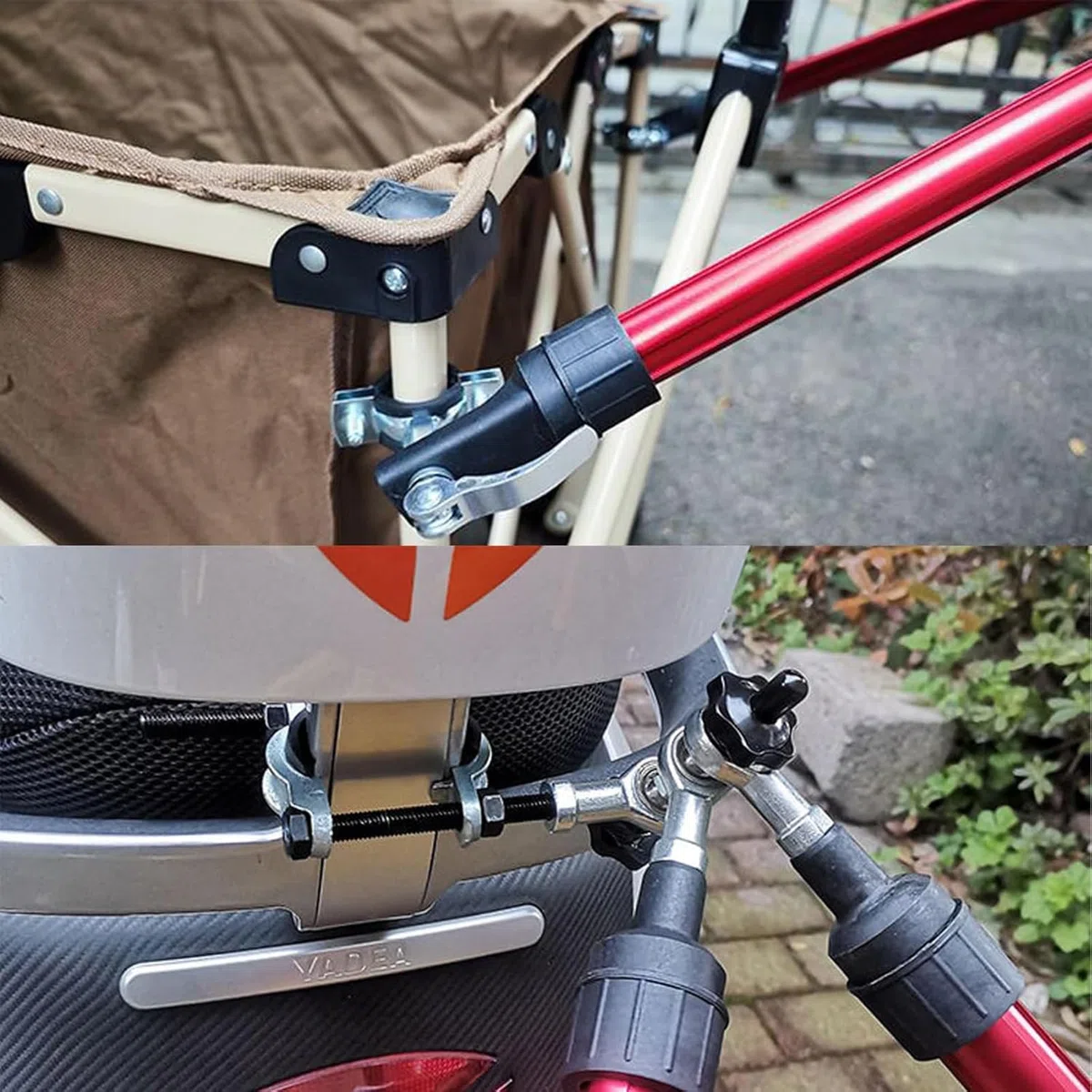 Fahrradanhänger Kupplung Kupplung Edelstahl Fahrradanhänger Verbinder Universal für Faltrad Elektroroller Gartenwagen