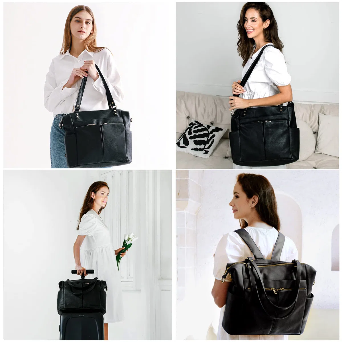 Wickeltasche Rucksack Babytasche Leder Wickeltasche Mutterschaft Krankenhaus Tasche für Mama und Papa