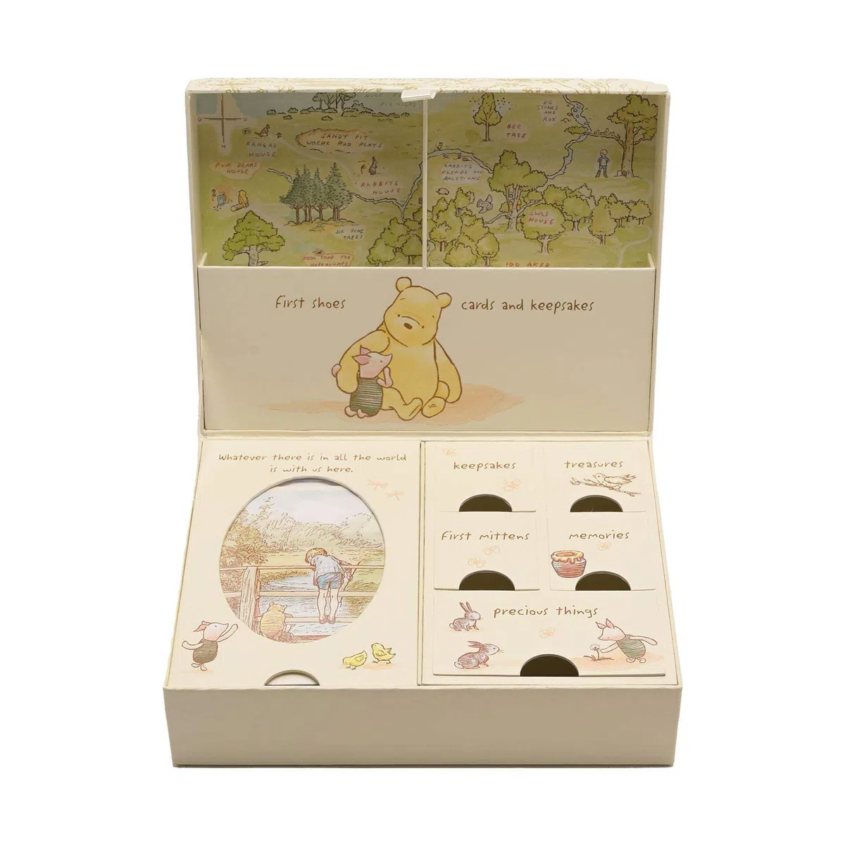 Pooh Classics Range Disney Keepsakes Baby Box with Compartments New (DI167), 200 g, yellow