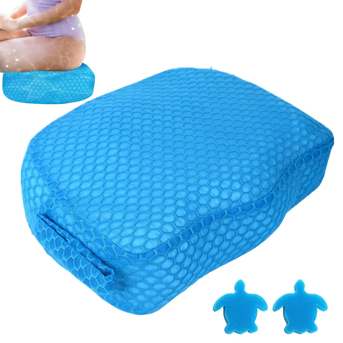 Spa-Sitzerhöhung für Rutschfeste 3D-Air-Mesh-Auflage | Spa-Booster-Sitzkissen Für Hallenbad, Außenpool, Campingausflüge, Entspannung Im Garten, Wohnmobil-Reisen Und Senioren