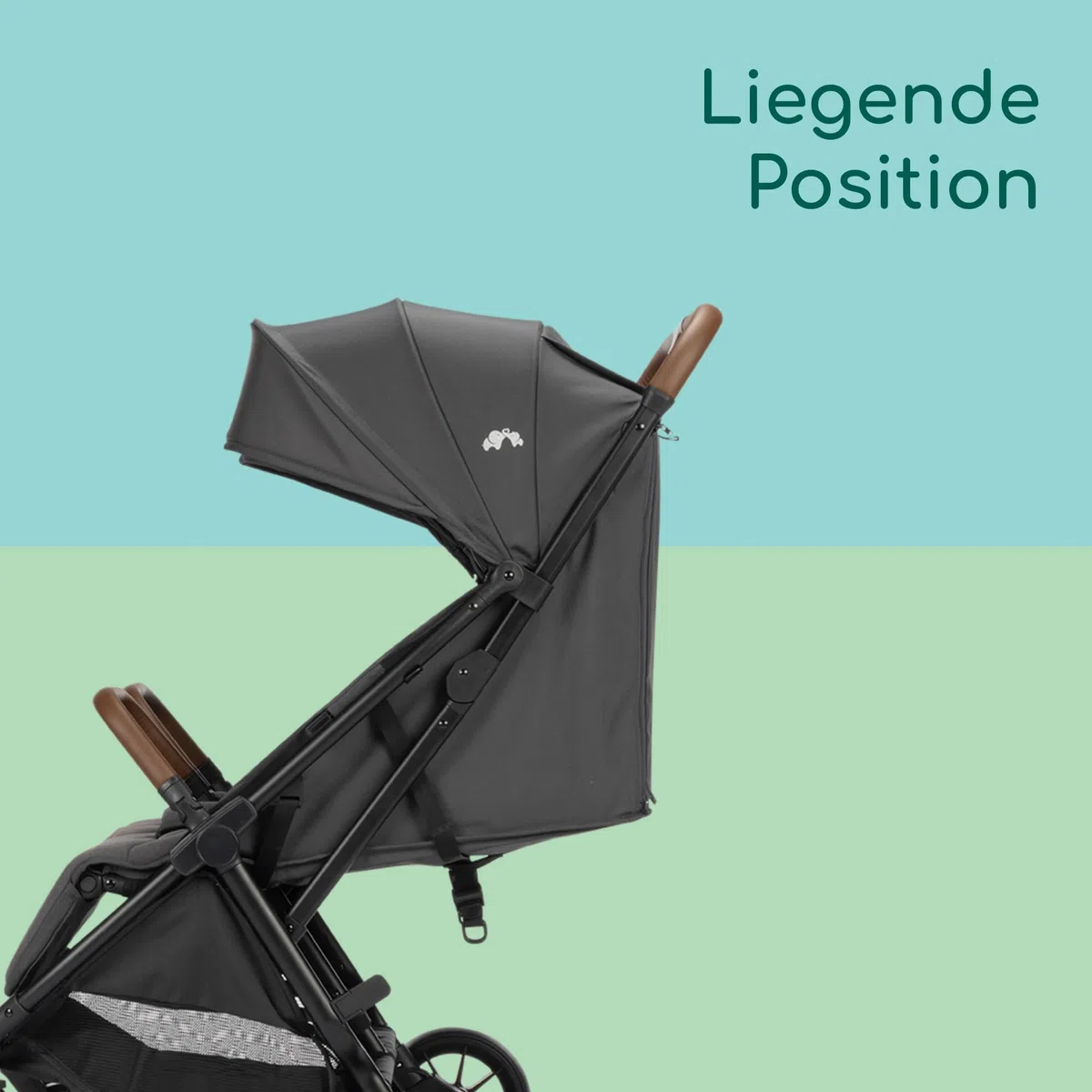 Bebeconfort Mane Duo Geschwisterwagen 0+ bis 22 kg Automatisches Klappsystem Liegeposition Drehbare Sicherheitsbügel 5-Punkt-Gurt Regenverdeck Mineral Graphite