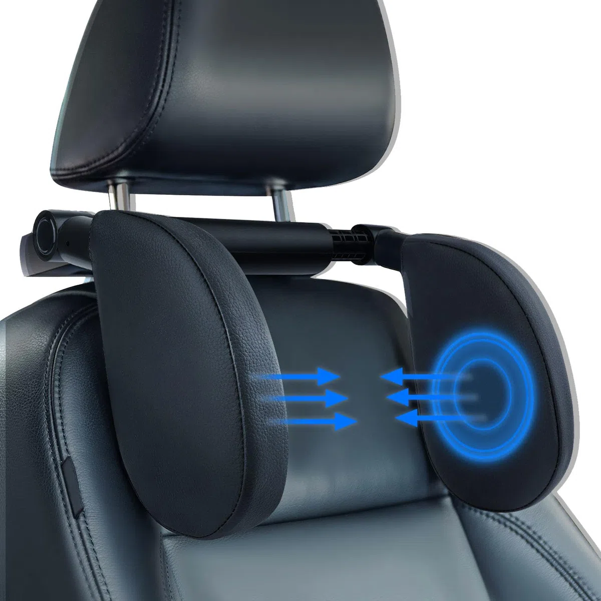 Kopfstütze Auto Kinder 360° Rotation Verstellbare Memory Foam Nackenstütze mit Handyhalterhaken