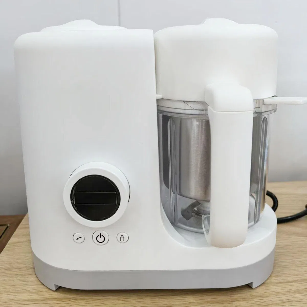 Babybrei Zubereiter Püriergerät Dampfmixer Babynahrungsmaschine mit Stabilem Standfuß Und Kinderleichter Bedienung für Eltern Alltagsgebrauch 24.6cmx1