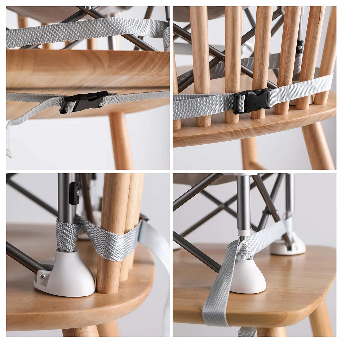 PandaEar Babystuhl Sitzerhöhung Tragbarer Klappbarer Booster Hochstuhl mit Riemen für Innen Außen Camping Strand