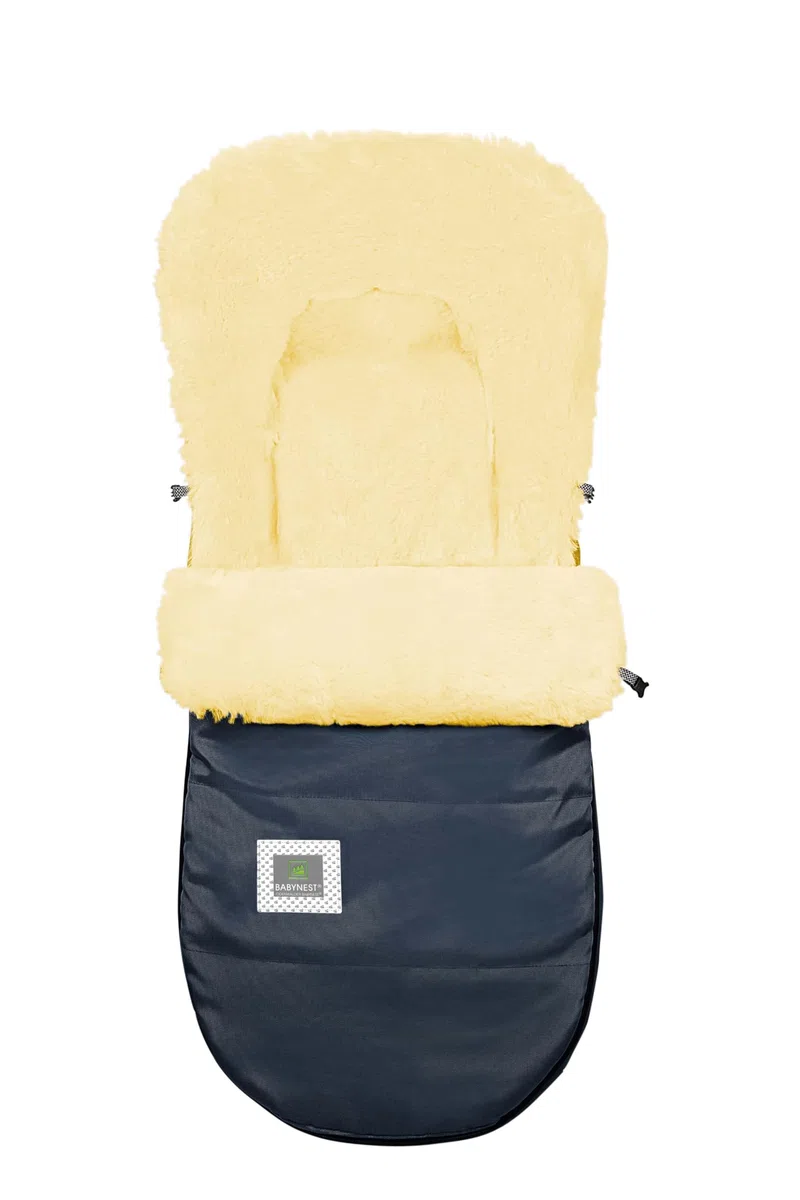 Odenwälder Kinderwagen Lammfell-Fusssack Winter Baby | Baby Fußsack Kinderwagen Winter | Fußsack Buggy, Kinder Winterfußsack (180)