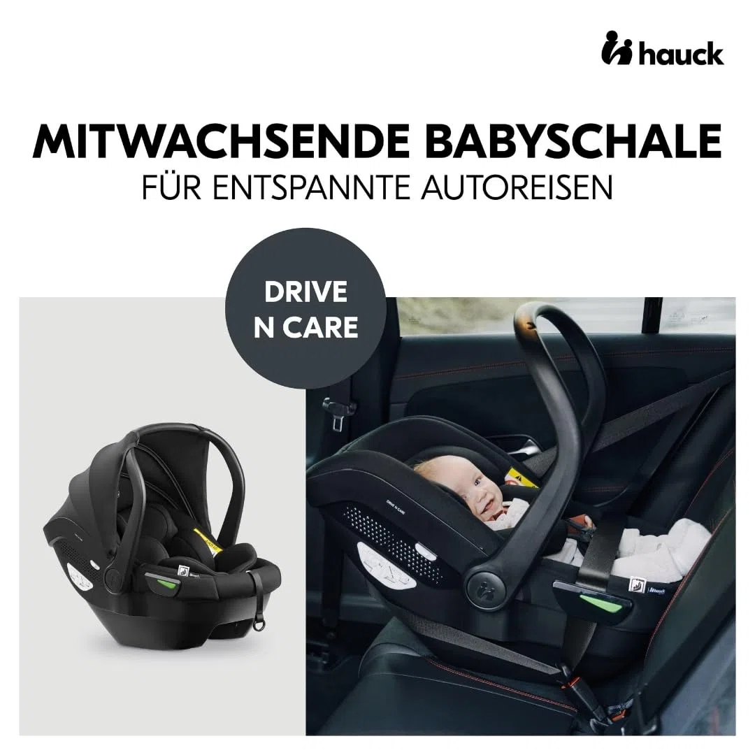Hauck 3in1 Kinderwagen Set Move N Care mit Drive N Care Babyschale – Kombikinderwagen ab Geburt bis 22 kg mit Federung & wendbarer Sitzeinheit – Dark Grey