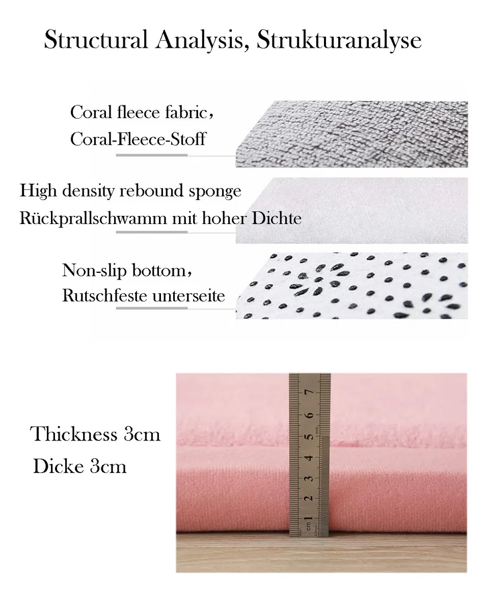 Spielmatte Krabbelmatte Baby Kinder Matte, Extra Dick 3cm Faltbar, Teppich Kinder Krabbeldecke Weiche rutschfest Tatami kinderzimmer Deko, Dunkelblau, Grösse: 200x280cm