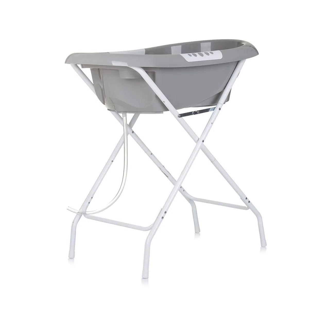 Chipolino Babybadewanne, Ständer Noemi klappbar, Ablauf, Ablagefächer, ab Geburt
