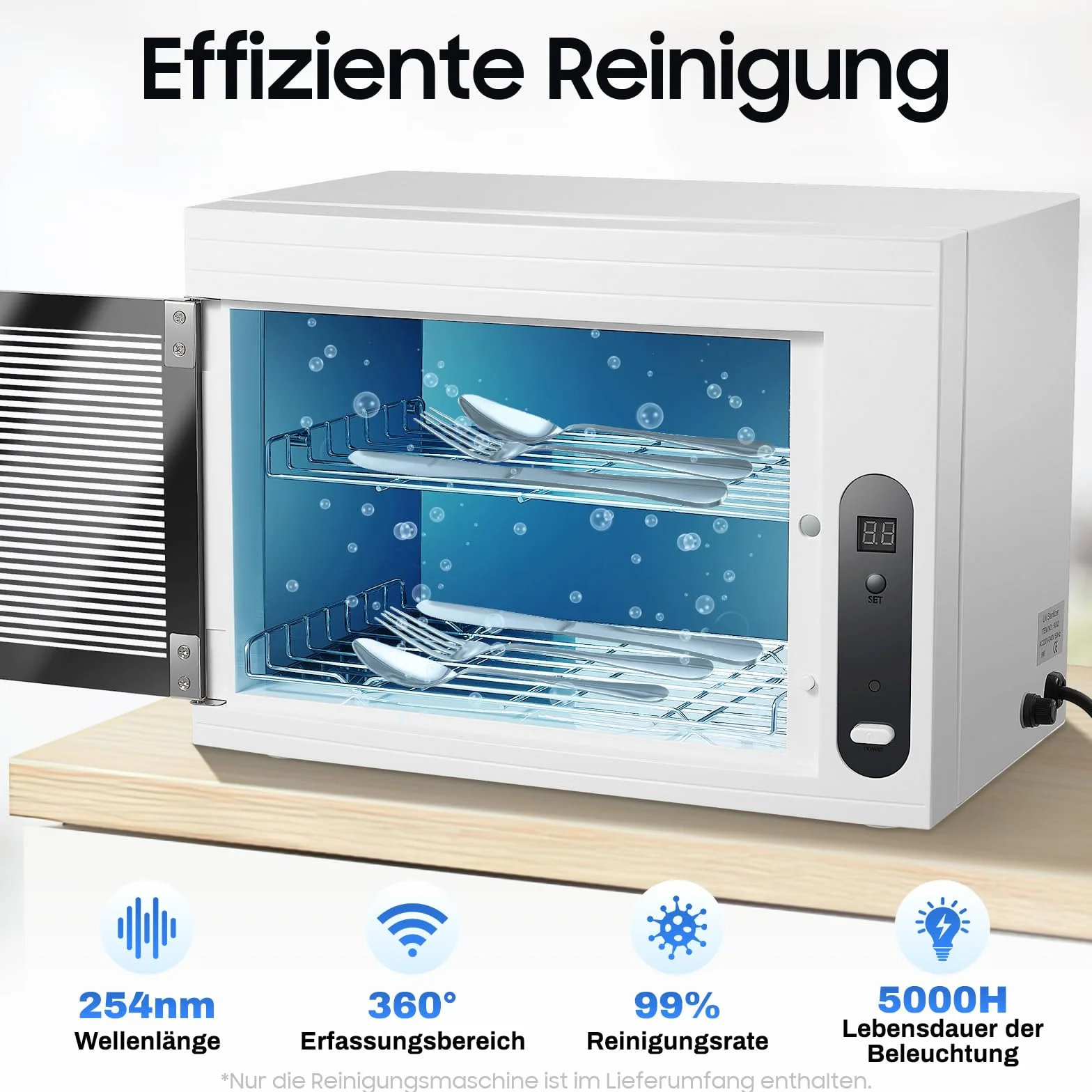 UV Desinfektionsschrank, LED UV-Sterilisator mit Timer 6w 10L Sterilisationsgerät Tool Sterilizer für Maniküre Dental Handtuch und Baby usw