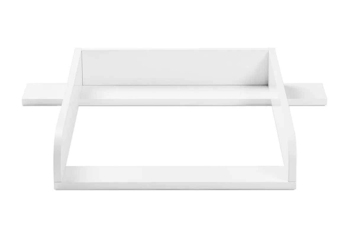 KraftKids Wickelaufsatz passend für HEMNES 108 cm Kommode – Wickelfläche 50x70 cm – Weiß (Mittig)