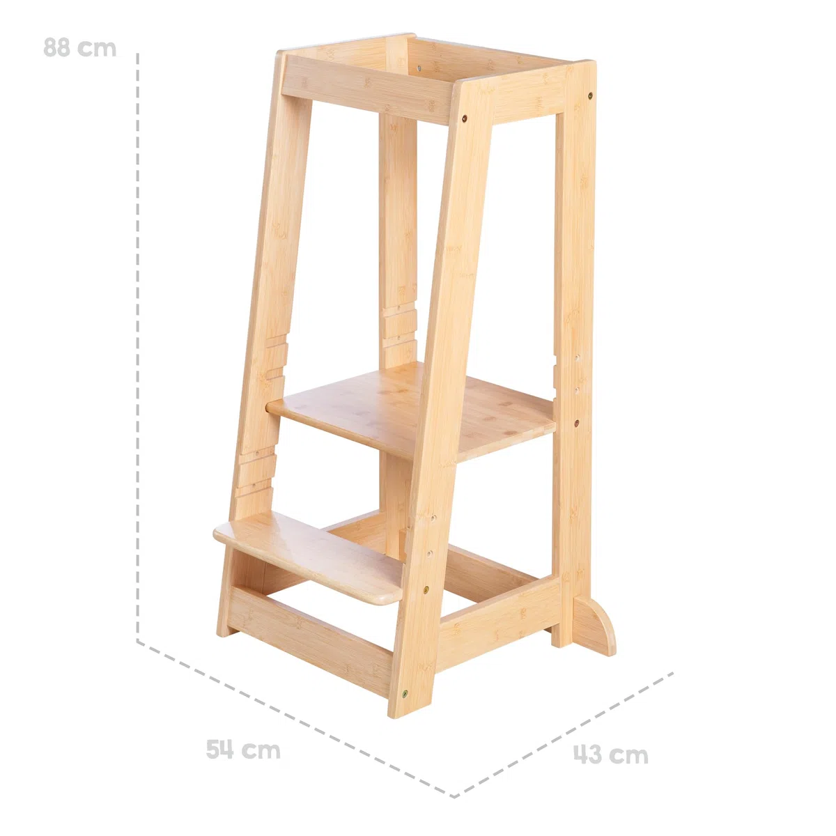 roba Lernturm nach Montessori - Sicherer Tritthocker für Kinder - Ideal als Küchenhelfer - Bis 80 kg belastbar - FSC zertifiziertem Bambus Holz