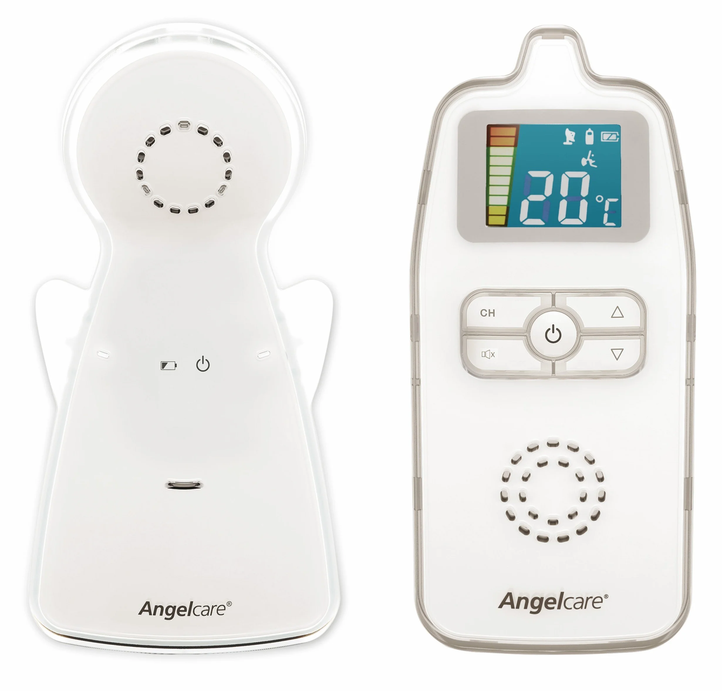 Angelcare Babyphone AC423-D, ÖKO-Test Testsieger, strahlungsarm, bis zu 250m Reichweite, Nachtlicht, Raumtemperaturanzeige