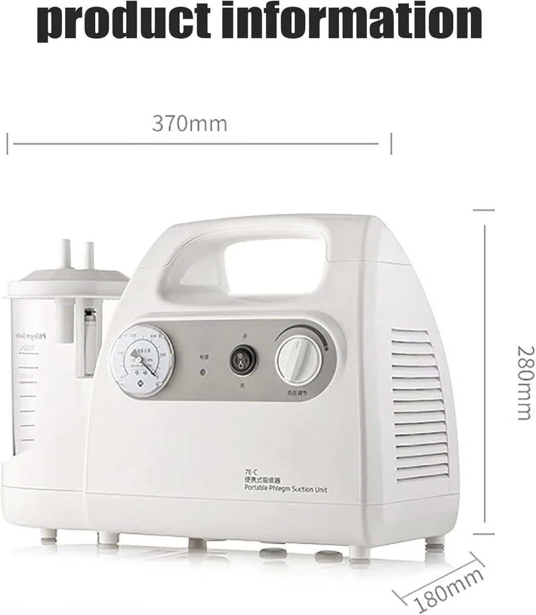 Tragbare elektrische Saugmaschine zur Entfernung von Schleim und Schleim | Home Sputum Aspirator mit 25 Einwegschläuche für ältere Menschen, Erwachsene & Kinder