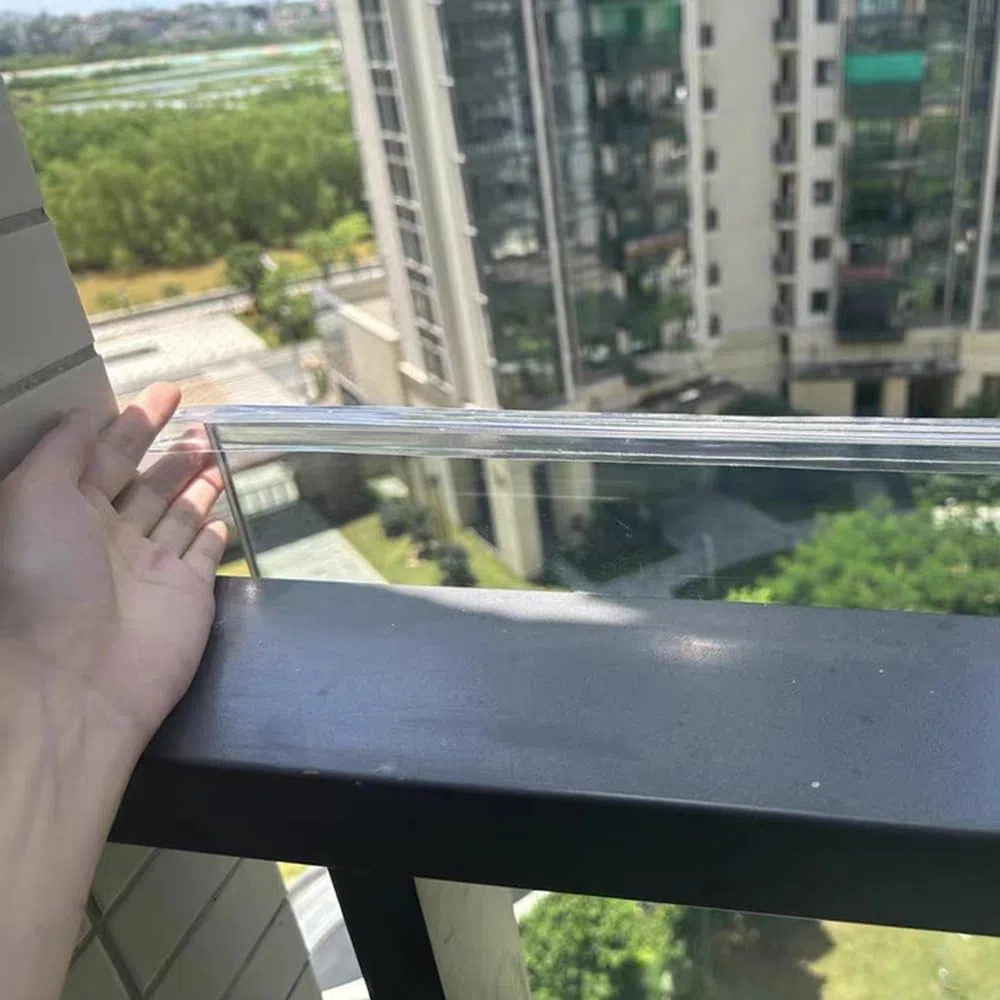 U-Trim Seal transparente Kanalkantenschutzfolie, passend für 0,3 mm-35 mm Silikon-Kantenschutz, Klarglasschutz, Wandeckenschutz