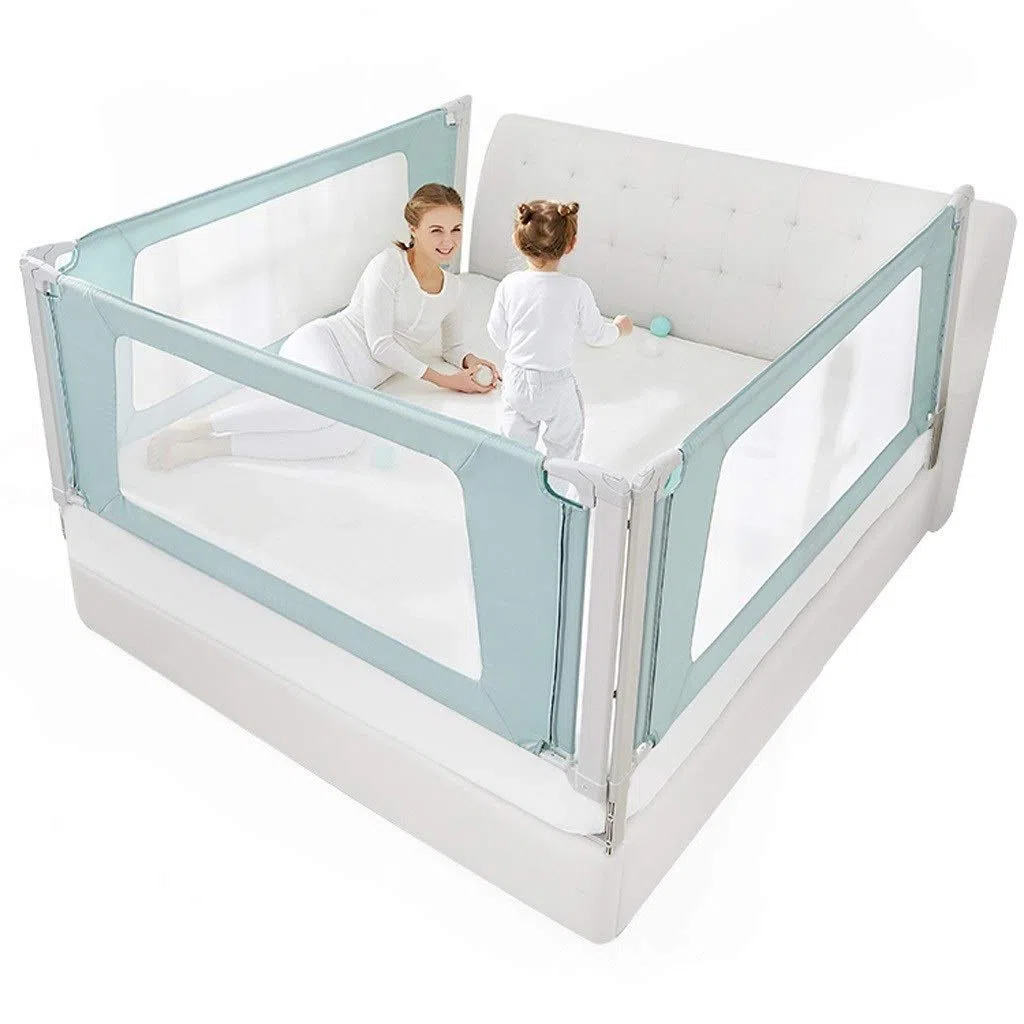Bettgitter, Sicherheitsbettgitter, Anti-Fall-Bettschutzgitter, großes Bett, Universal-Leitblech, grün, Einzelstück (Farbe: 180 cm)