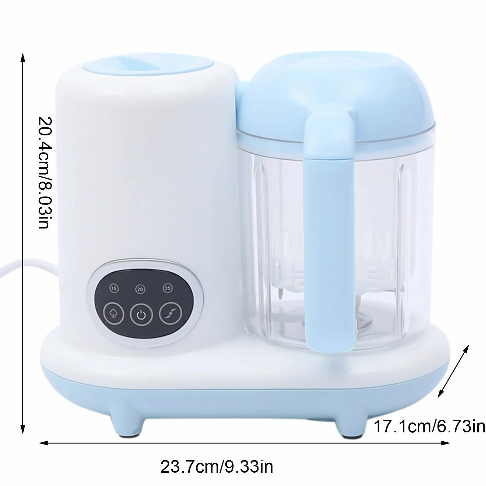 Multifunktions Babynahrungszubereiter, 1.05L Elektrische Wärmen Kochen Babybrei Zubereiter Food Mixer, Baby Nahrungszubereitung, Hausmannskost für Babys und Kleinkinder