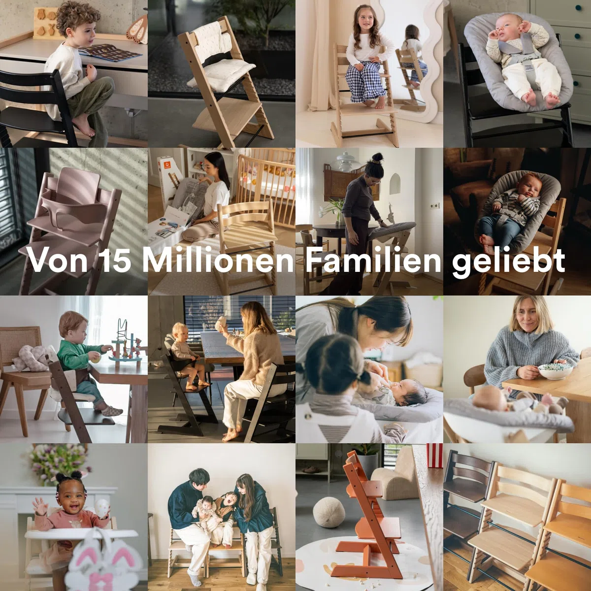 Stokke Tripp Trapp Hochstuhl, Oak Warm Brown/Warm Brown (inklusive Stuhl & Baby Set2) mit Newborn Set - Sicheres, verstellbares, ergonomisches Design