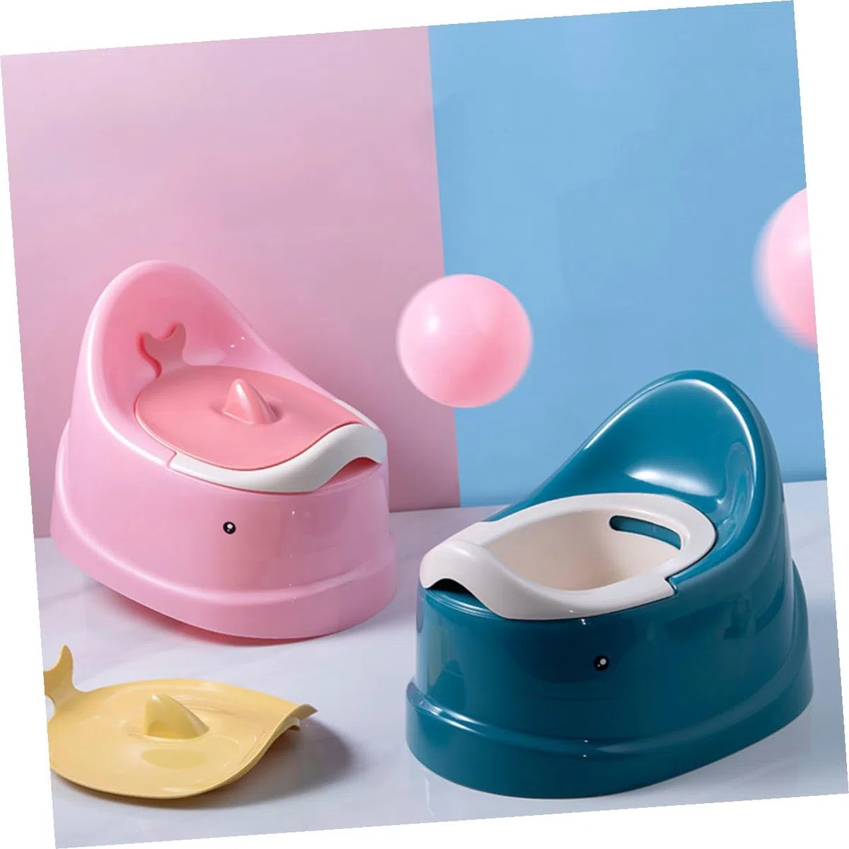 Töpfchen Trainings Wc Sitz für Mädchen und Jungen Tragbarer Leichter Toilettentrainer mit Multifunktionalem Urinal für Zuhause Auto und Reisen Einfach zu Verwenden und Mitzunehmen