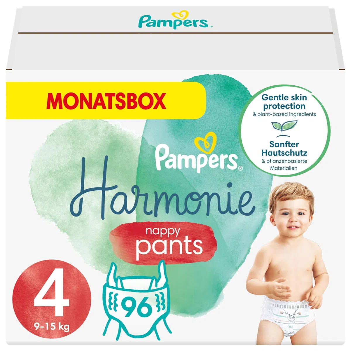 Pampers Baby Windeln Pants Größe 4 (9kg-15kg) Harmonie, 96 Höschenwindeln Alte Version