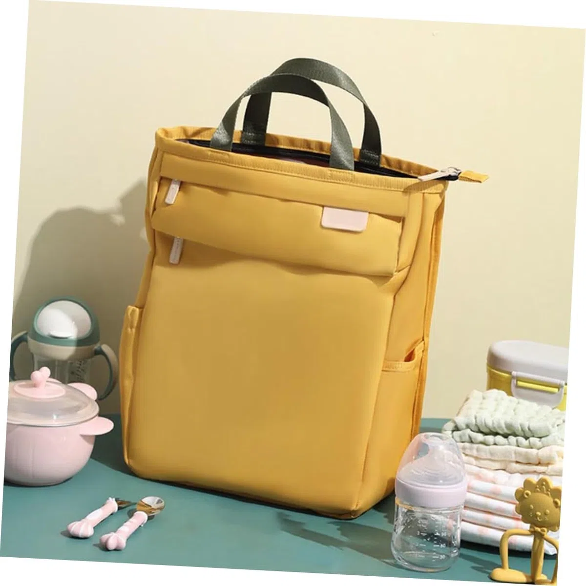 KOMBIUDA Wickelrucksack und Stilltasche für Wickelutensilien Beißringe Flaschen und Mehr mit Praktischem Verschluss für Kinderwagen aus Hochwertigen Materialien für Reisen und Alltag