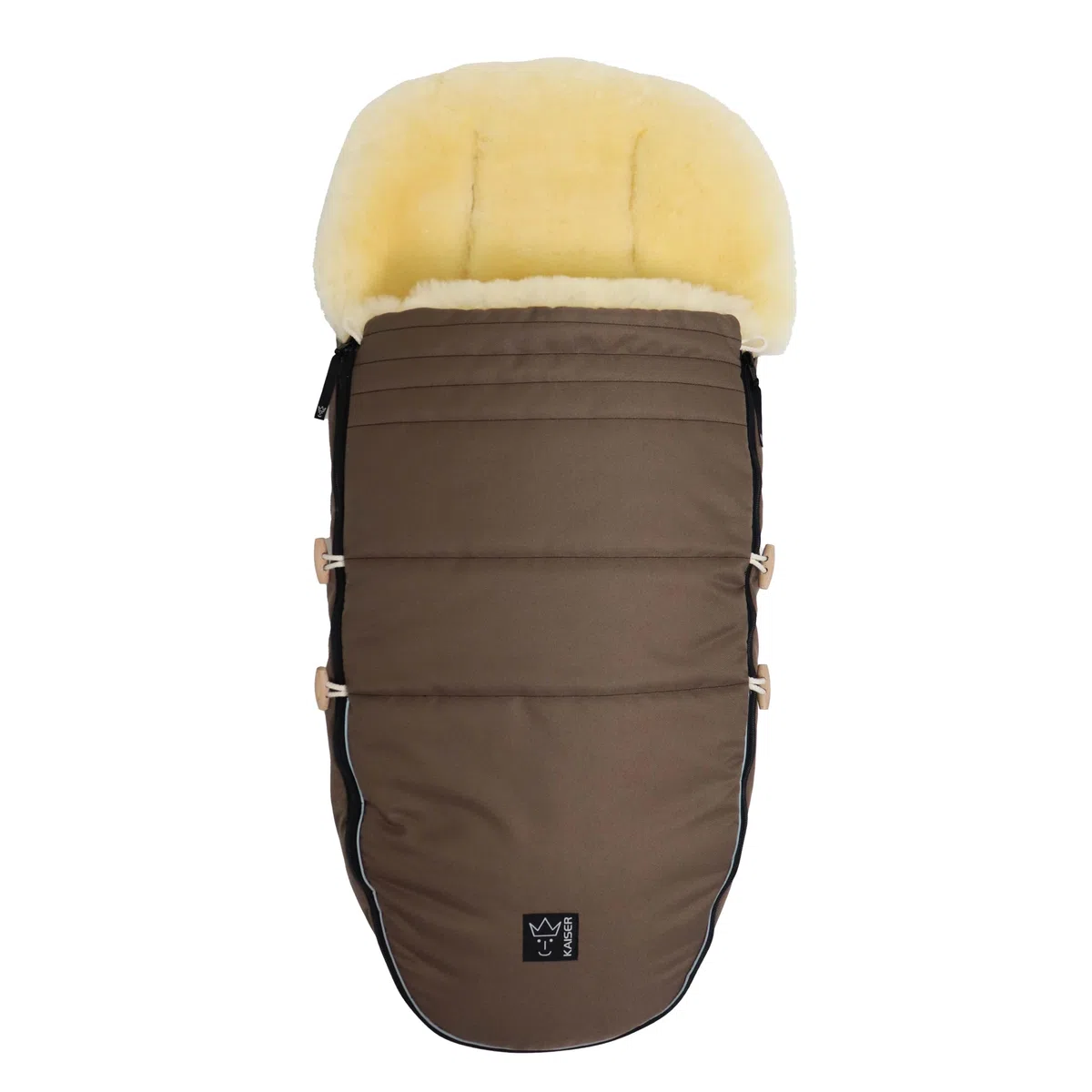 Kaiser 6544585 Lammfell Fußsack "LOVE THE NATURE" Farbe: caribou