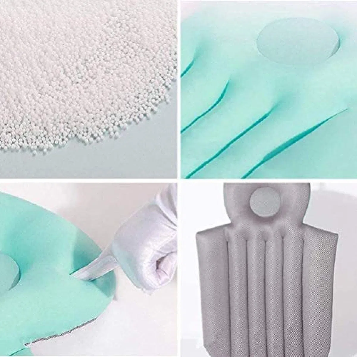 Generisch Badekissen für die Badewanne - extragroßes Ganzkörperkissen mit Rutschfester Matte und superdicken 3D-Netzschichten zur Rückenunterstützung - ideal für Entspannung und Komfort