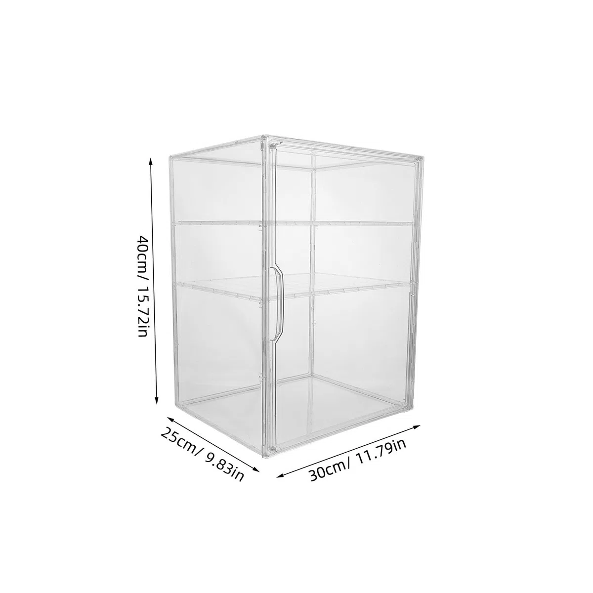 SOLUSTRE Babyflaschen Aufbewahrungsbox aus Acryl mit 3 Etagen Verstellbarem Fach und Magnetischer Tür für Flexible Lagerung und Bessere Hygiene in Küche und Bad