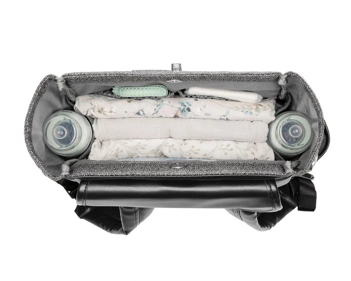 Kikkaboo Wickeltasche Morice Rucksack Magnetknöpfe, Drehverschluss, verstellbar grau