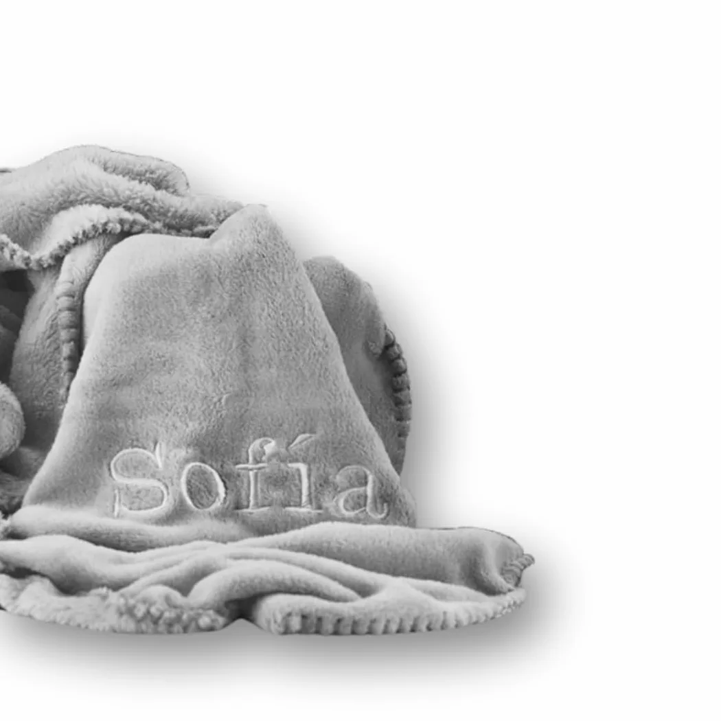 Geschenk für Neugeborene | Farbe: mehrfarbig | personalisierter Doudou und Nachtlicht | handgefertigt in Spanien | luxuriöse Geschenkbox (Lampe + Bär + Doudou + Decke) | BebeDeParis