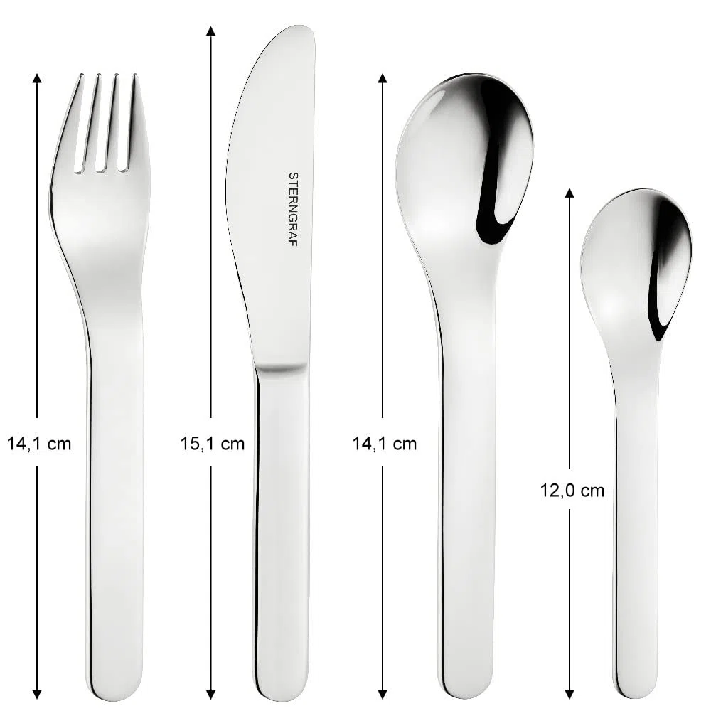 Kinder-Set 5tlg, Baumscheibe 23cm mit Gravur (Name/Datum) + personalisiertes Kinderbesteck, Geschenk-Idee zur Geburt Taufe Geburtstag, Motiv H8 Kalender