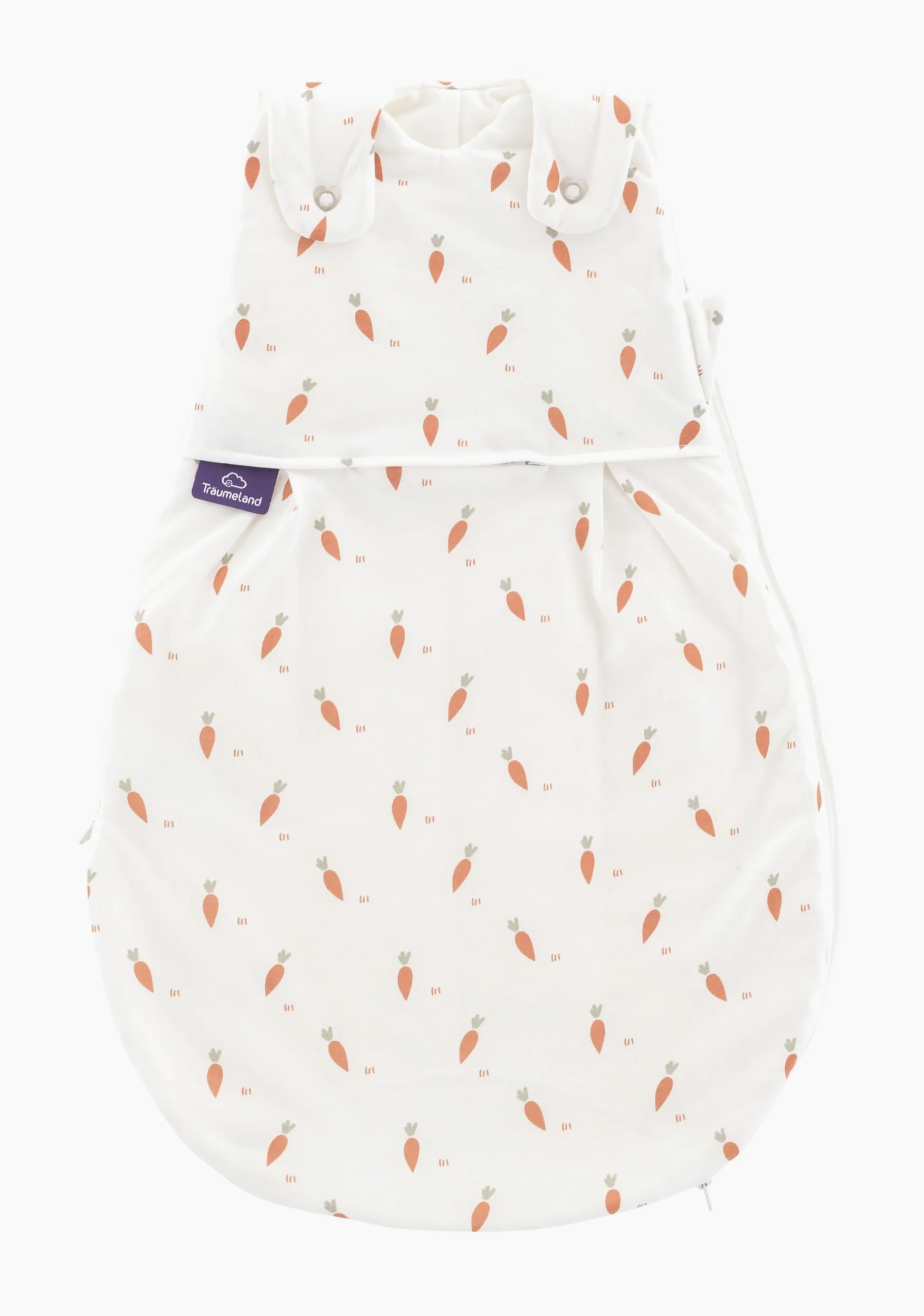 TRÄUMELAND – LIEBMICH Babyschlafsack Carota | atmungsaktiver Babyschlafsack | 2.5 TOG | mitwachsender Ganzjahresschlafsack für Sommer und Winter |Öko-Tex 100 zertifiziert | ab 0 Monate