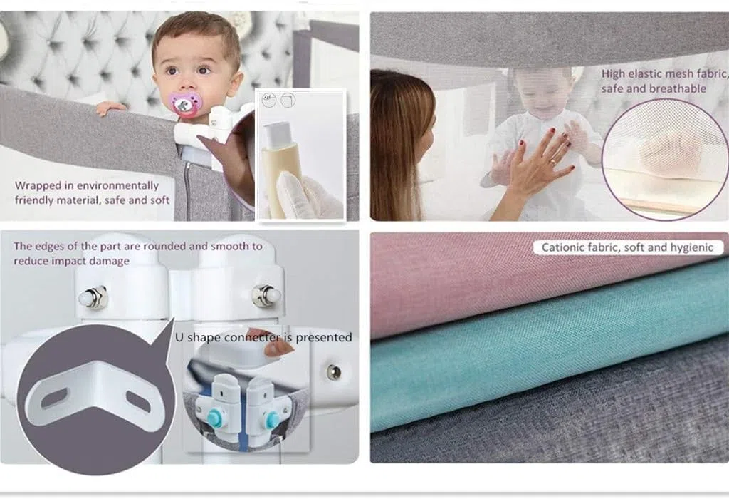 Bettgitter für Kleinkinder, extra lang, herunterklappbar, Sicherheits-Bettgitter mit Liebe-Muster, Kinderschutzgitter für Doppelbett, volle Größe, Queen-King-Size-Bett (1 Seite, 150 cm L)