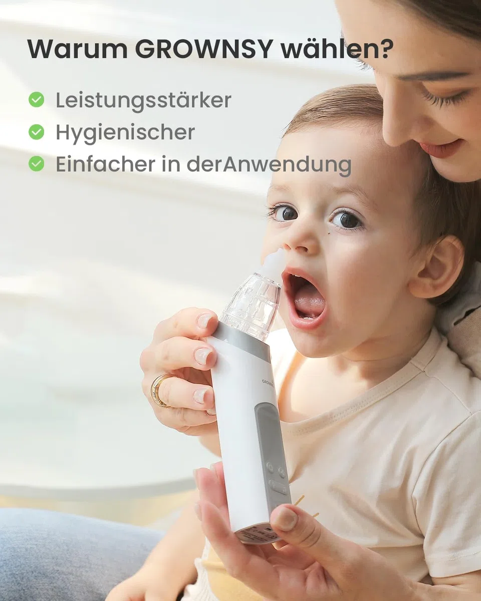 Nasensauger Baby | Nasensauger Baby Elektrisch| Nasensauger Baby Staubsauger Wiederaufladbar, Mit 3 SaugstäRken Musik & Licht Funktion Und 3 GrößEn Silikon Tipps 1