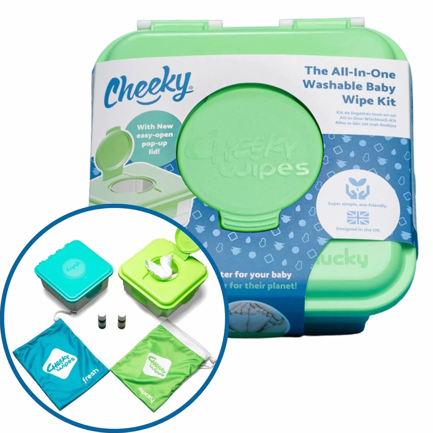 Cheeky Wipes Komplett-Kit Feuchttücher selbst herstellen 32-teilig