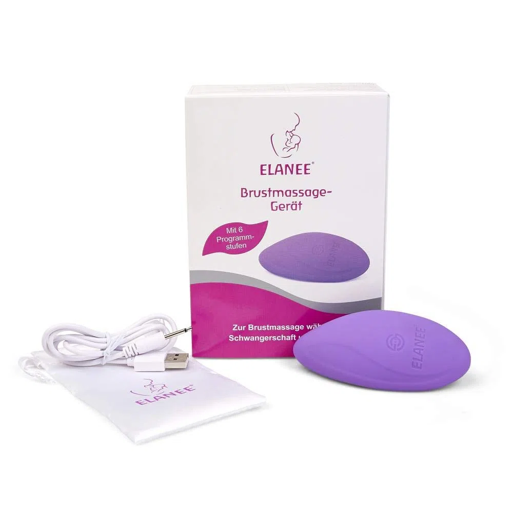 ELANEE Brustmassage-Gerät für Schwangerschaft und Stillzeit, sanfte Massage der Brust, Lockerung des Brustgewebes, Anregung Milchfluss (223-00), 1 Stück (1er Pack)