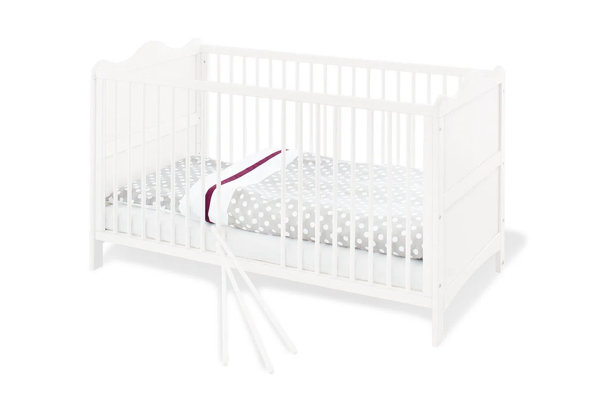 PINOLINO Kinderzimmer-Set Florentina breit groß, 3-tlg. mit Kinderbett, Wickelkommode und Schrank, weiß