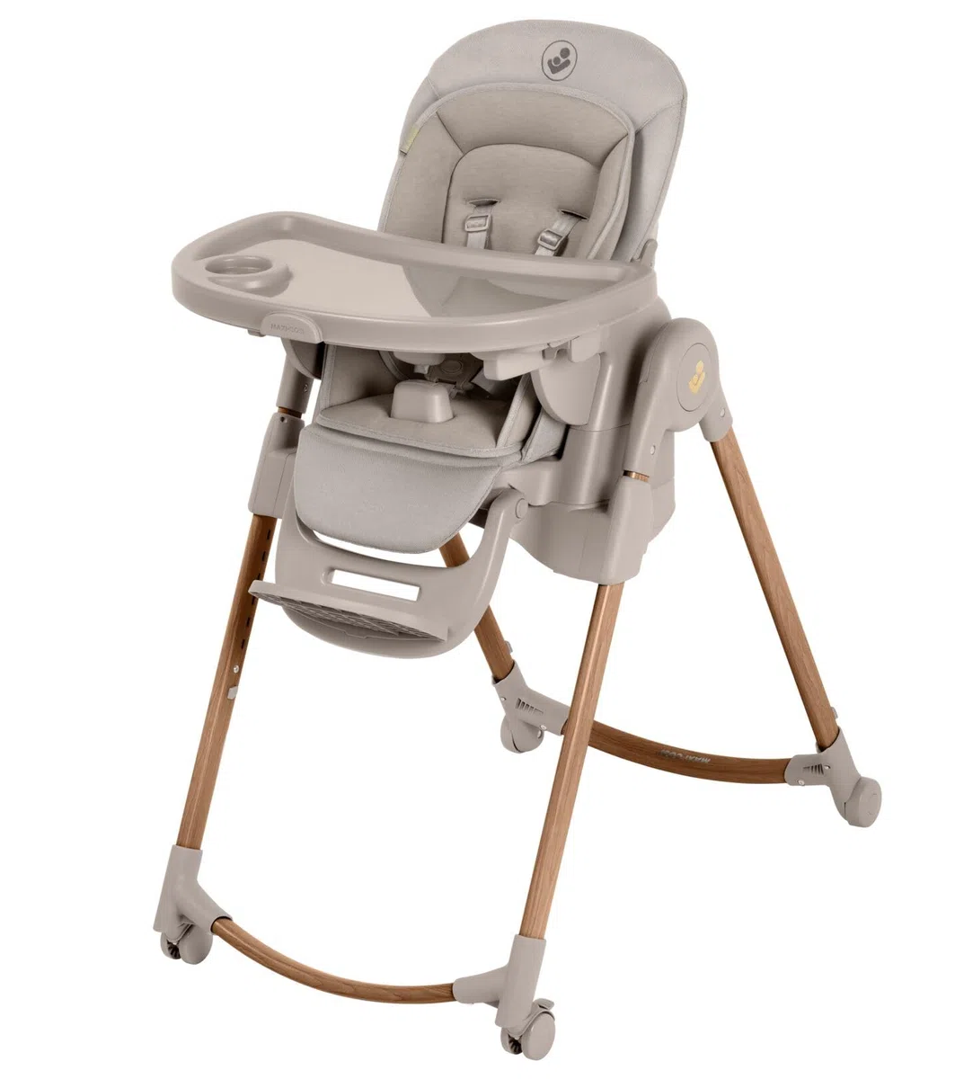 Maxi-Cosi Minla Plus Kinderhochstuhl Mitwachsend, 0–14 Jahre, 0–60 kg, kompakt faltbar, Elegance Beige