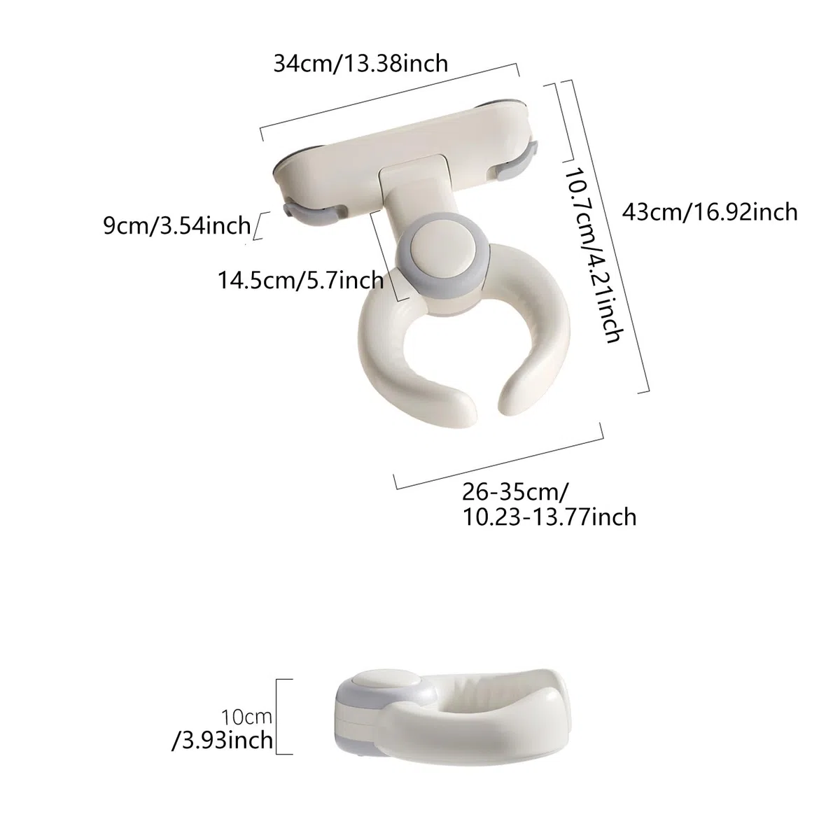 Faltbarer Baby-Badewannensitz für stehende Dusche, sicheres ergonomisches Design, Kleinkind-Badehilfe 6-36 Monate, Kleinkinder, faltbare Babywanne