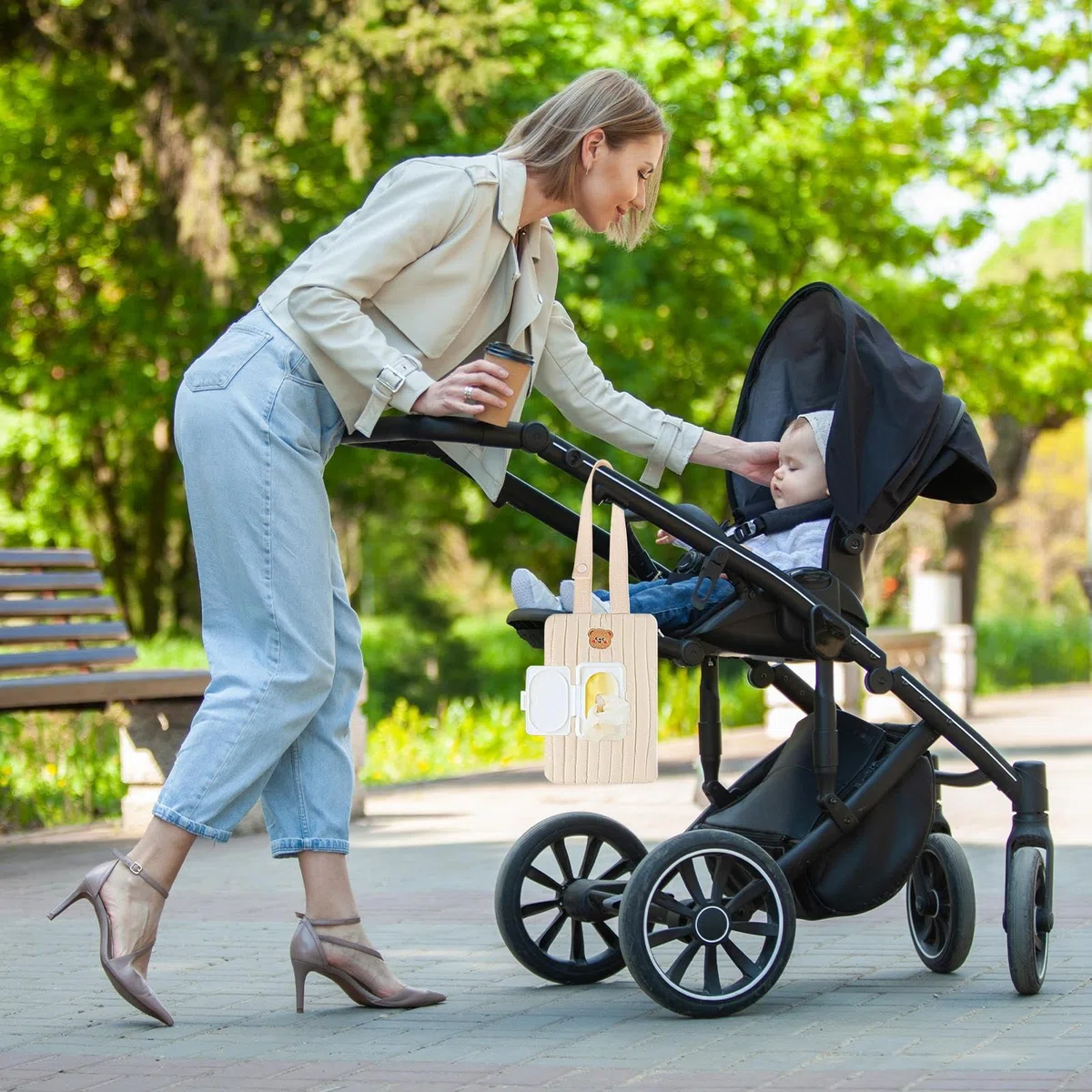 Feuchttuch Spender Wiederverwendbares Tragbares Nachfüllbares Kinder | Aufbewahrungsdose Für Reisefeuchttücher Für Outdoor Spaziergänge Einkaufen Kinderwagen